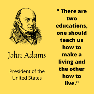 quote from John Adams about education
