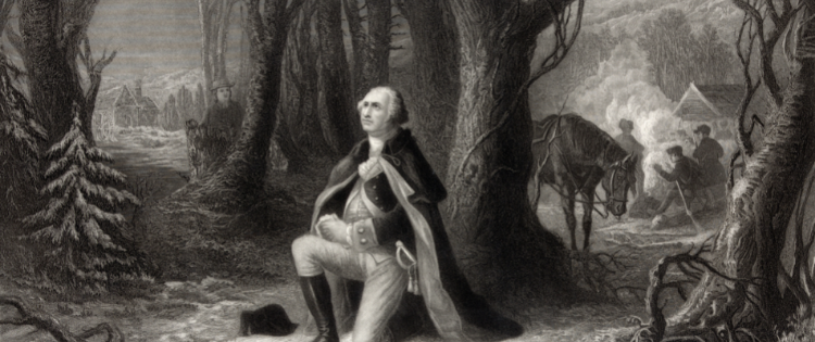 George Washington praying
