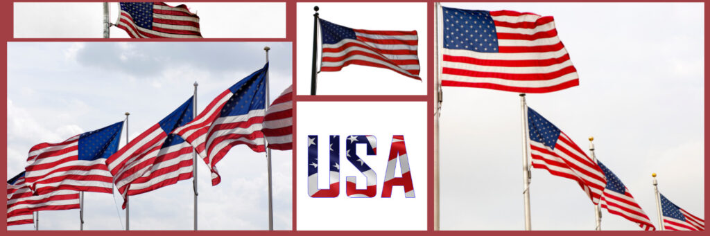USA FLAGS COLLOGE